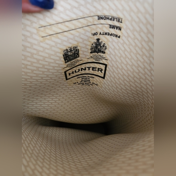 Hunter Womens Gray Original Tall Gloss Rain Boots Waterproof Stylish Boot 9 - Picture 13 of 13